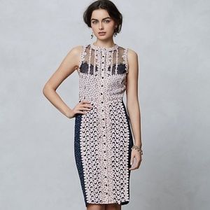 Anthropologie Byron Lars Laser Cut Sheath